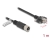 80443 Delock M12 Cable D-coded 4 pin female to RJ45 plug with screws Cat.5e FTP 1 m black small