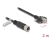 80445 Delock M12 Cable D-coded 4 pin female to RJ45 plug with screws Cat.5e FTP 2 m black small