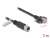 80450 Delock M12 Cable D-coded 4 pin female to RJ45 plug with screws Cat.5e FTP 3 m black small