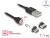 85723 Delock Magnetic USB Data and Charging Cable Set for Micro USB / USB Type-C™ black 1.1 m small