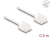 80773 Delock RJ45 Network Cable Cat.6 UTP Ultra Slim 0.5 m white with short plugs small