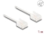 80774 Delock RJ45 Network Cable Cat.6 UTP Ultra Slim 1 m white with short plugs small