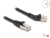 80608 Delock RJ45 Network Cable Cat.6A S/FTP plug 45° left angled to plug straight 1 m black small