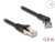 80627 Delock RJ45 Network Cable Cat.8.1 S/FTP plug 45° right angled to plug straight up to 40 Gbps 0.5 m black small