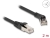 80639 Delock RJ45 Network Cable Cat.8.1 S/FTP plug 45° right angled to plug straight up to 40 Gbps 2 m black small
