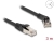 80641 Delock RJ45 Network Cable Cat.8.1 S/FTP plug 45° right angled to plug straight up to 40 Gbps 3 m black small