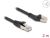 80753 Delock RJ45 Network Cable Cat.8.1 S/FTP plug 45° left angled to plug straight up to 40 Gbps 2 m black small