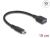 67179 Delock USB 10 Gbps Adapter USB Type-C™ apa – A-típusú anya 19 cm 60 W QC 3.0 hosszú fekete small