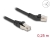 80582 Delock RJ45 Network Cable Cat.6A S/FTP plug 45° left angled to plug straight 0.25 m black small