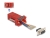 67079 Delock D-Sub 9 pin żeńska do RJ12 żeńska; zestaw montażowy czerwony small