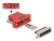 67094 Delock D-Sub 25 pin male to RJ12 female Assembly Kit red small