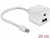 61752 Delock Adapter DisplayPort mini Stecker > DisplayPort + DisplayPort mini Buchse small