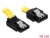 82475 Delock Cable SATA 10cm up/straight metal yellow small