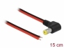 85748 Delock Cable DC 5,5 x 2,5 mm macho para abrir extremos de cable de 15 cm sesgado