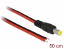 85741 Delock Cable DC 5,5 x 2,1 mm macho para abrir extremos de cable de 50 cm