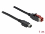 85945 Delock PoweredUSB-kabel hane 24 V > Mini-DIN 3 stift hane 1 m för POS-skrivare och terminaler