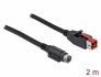 85946 Delock PoweredUSB-kabel hane 24 V > Mini-DIN 3 stift hane 2 m för POS-skrivare och terminaler