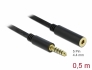 85795 Delock Prodlužovací kabel Stereo Jack 4,4 mm 5 pin samec na samici 0,5 m černý