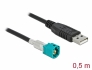90489 Delock Καλώδιο HSD Z αρσενικό προς USB 2.0 Τύπου-A αρσενικό 0,5 μ.