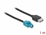 90502 Delock Kábel HSD Z hüvely - A-típusú USB 2.0 hüvely 1 m Premium 