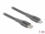 86631 Delock Kabel danych i ładowania USB Type-C™ do Lightning™ dla iPhone™, iPad™ oraz iPod™ szary 1 m MFi