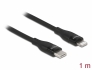 86637 Delock Καλώδιο δεδομένων και φόρτισης USB Type-C™ προς Lightning™ για iPhone™, iPad™ και iPod™ μαύρο 1 μ MFi