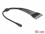 86590 Delock DC Splitter Cable 5.5 x 2.1 mm 1 x female to 5 x male screwable