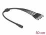 86588 Delock DC Splitter Cable 5.5 x 2.1 mm 1 x female to 4 x male screwable