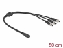 86572 Delock DC Splitter Cable 5.5 x 2.1 mm 1 x female to 3 x male screwable