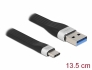 85771 Delock USB 3.2 Gen 1 FPC lapos csík kábel USB A-típusú - USB Type-C™ 13,5 cm PD 3 A
