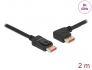 87046 Delock DisplayPort cable male straight to male 90° left angled 8K 60 Hz 2 m