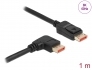 87060 Delock DisplayPort cable male straight to male 90° right angled 8K 60 Hz 1 m