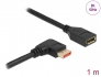 87077 Delock Cablu prelungitor DisplayPort tată 90° înclinat în dreapta la mamă 8K 60 Hz 1 m