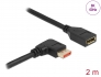 87078 Delock Cablu prelungitor DisplayPort tată 90° înclinat în dreapta la mamă 8K 60 Hz 2 m