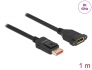 87095 Delock DisplayPort extension cable panel-mount 8K 60 Hz 1 m