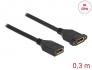 87099 Delock Cablu DisplayPort 1.2 mamă la mamă montat pe panou 4K 60 Hz 30 cm