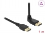 87143 Delock DisplayPort cable male straight to male 90° upwards angled 8K 60 Hz 1 m without latch