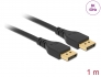 85909 Delock DisplayPort kabel 8K 60 Hz 1 m DP 8K-certifierad utan spärr