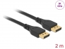 85910 Delock DisplayPort kabel 8K 60 Hz 2 m DP 8K-certifierad utan spärr