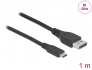 86038 Delock Dvosmjerni USB Type-C™ na DisplayPort kabel (DP Alt Mode) 8K 60 Hz 1 m DP 8K certificirano
