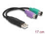 61051 Delock Προσαρμογέας USB σε PS/2