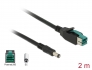 85498 Delock PoweredUSB cable male 12 V > DC 5.5 x 2.1 mm male 2 m for POS printers and terminals
