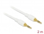 85550 Delock Stereo Jack Cable 3.5 mm 3 pin male > male 2 m white