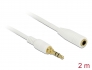 85579 Delock Stereo Jack Extension Cable 3.5 mm 3 pin male to female 2 m white