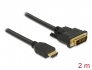 85654 Delock HDMI vers DVI 24+1 câble bidirectionnel 2 m