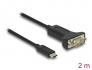 64196 Delock Adapter USB Type-C™ - 1 x soros RS-232 D-Sub 9 tűs apa anyacsavarokkal 2 m