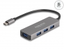 63173 Delock 4 portový Hub USB 5 Gbps s konektorem USB Type-C™ – porty USB Typu-A na boku