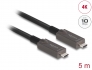 84146 Delock Aktivní optický kabel USB-C™ Video + Data + PD, délka 5 m