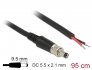 89907 Delock Power cable DC 5.5 x 2.1 x 9.5 mm screwable to open wire ends 95 cm
