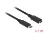 85532 Delock Rallonge USB 10 Gbps USB Type-C™ mâle à femelle 0,5 m 4K PD 60 W